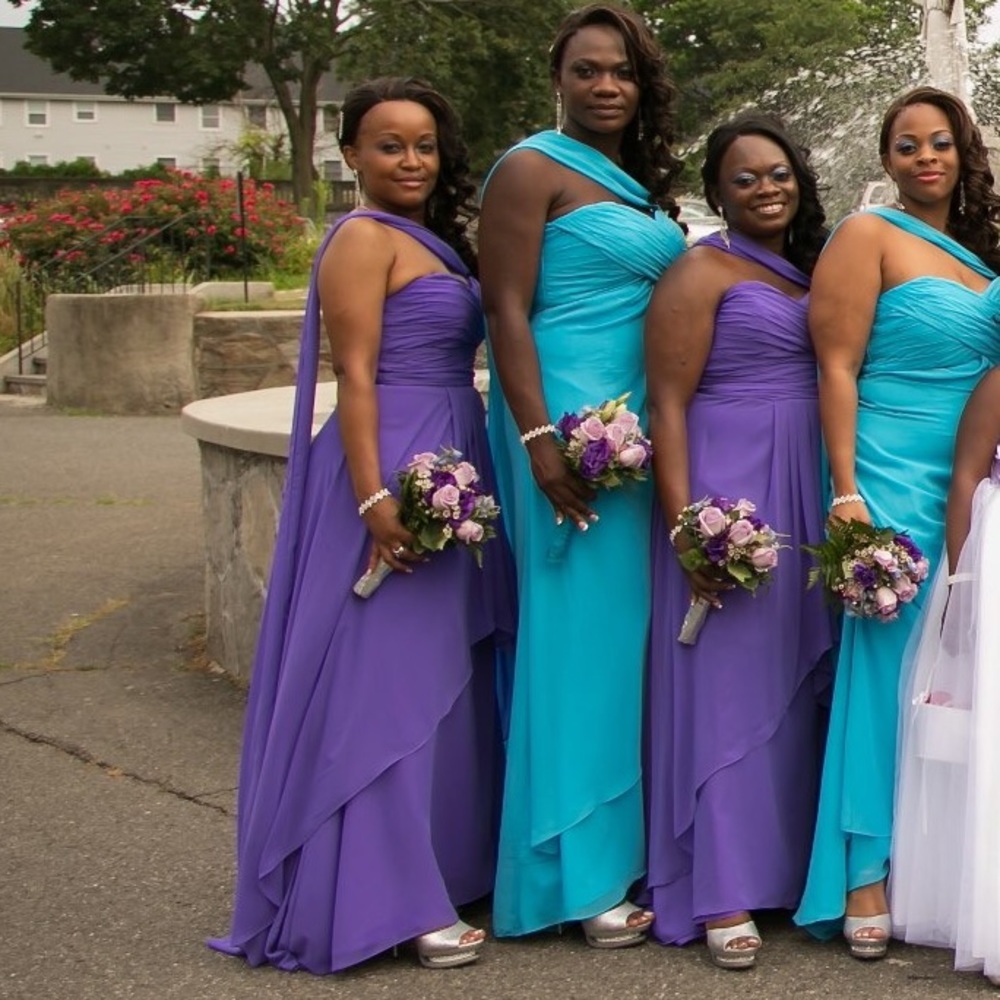 Purple 1 Shoulder Gown